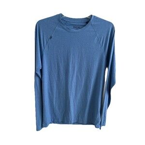EUC Rhone Reign Long Sleeve T Shirt Mens Blue Heather Athletic Sz S